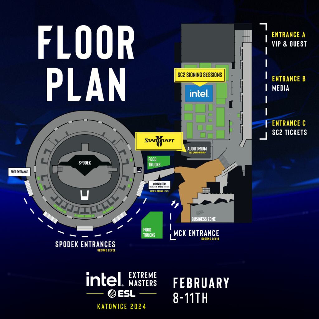 IEM SC2 Katowice 2024 Floor Plan