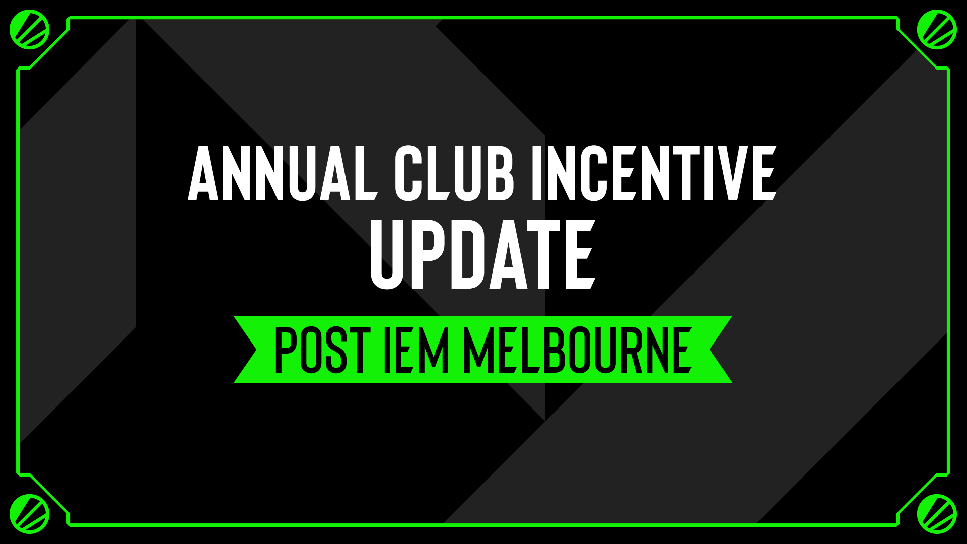 A graphic covering the club incentive update